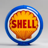 Shell 13.5" Gas Pump Globe with Light Blue Plastic Body