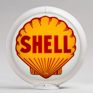 Shell 13.5" Gas Pump Globe with White Plastic Body
