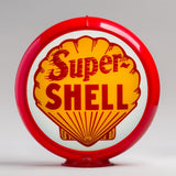 Super Shell 13.5" Gas Pump Globe with Red Plastic Body