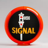 Signal 13.5" Gas Pump Globe with Orange Plastic Body