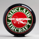 Sinclair Aircraft 13.5" Gas Pump Globe with Black Plastic Body
