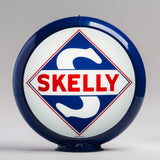 Skelly 13.5" Gas Pump Globe with Dark Blue Plastic Body