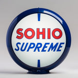Sohio 13.5" Gas Pump Globe with Dark Blue Plastic Body
