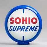 Sohio 13.5" Gas Pump Globe with Light Blue Plastic Body