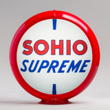 Sohio 13.5" Gas Pump Globe with Red Plastic Body