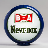 B/A Nevr-Nox 13.5" Gas Pump Globe with Dark Blue Plastic Body