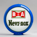 B/A Nevr-Nox 13.5" Gas Pump Globe with Light Blue Plastic Body