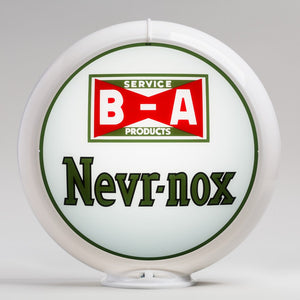 B/A Nevr-Nox 13.5" Gas Pump Globe with White Plastic Body