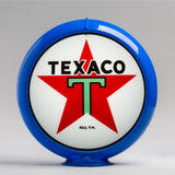 Texaco Star 13.5" Gas Pump Globe with Light Blue Plastic Body