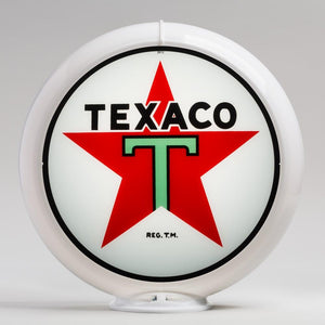 Texaco Star 13.5" Gas Pump Globe with White Plastic Body