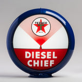 Texaco Diesel Chief 13.5" Gas Pump Globe with Dark Blue Plastic Body