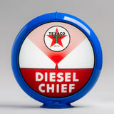 Texaco Diesel Chief 13.5" Gas Pump Globe with Light Blue Plastic Body
