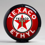 Texaco Ethyl 13.5" Gas Pump Globe with Black Plastic Body