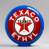 Texaco Ethyl 13.5" Gas Pump Globe with Light Blue Plastic Body