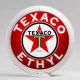 Texaco Ethyl 13.5" Gas Pump Globe with White Plastic Body