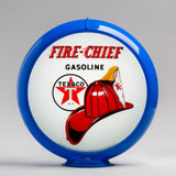 Texaco Fire Chief 13.5" Gas Pump Globe with Light Blue Plastic Body