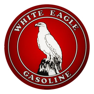 White Eagle 13.5" Gas Pump Globe with White Plastic Body