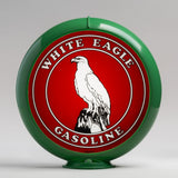 White Eagle 13.5" Gas Pump Globe with Green Plastic Body