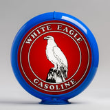 White Eagle 13.5" Gas Pump Globe with Light Blue Plastic Body