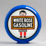 White Rose "Boy" 13.5" Gas Pump Globe with Light Blue Plastic Body