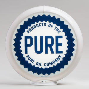 Pure 13.5" Gas Pump Globe with White Plastic Body