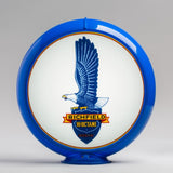 Richfield Tall Eagle 13.5" Gas Pump Globe with Light Blue Plastic Body