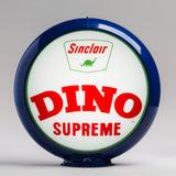 Sinclair Dino Supreme 13.5" Gas Pump Globe with Dark Blue Plastic Body