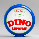 Sinclair Dino Supreme 13.5" Gas Pump Globe with Light Blue Plastic Body