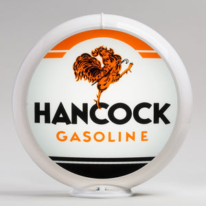 Hancock Gasoline 13.5" Gas Pump Globe with White Plastic Body