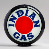 Indian "Bullseye" 13.5" Gas Pump Globe with Black Plastic Body