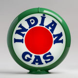 Indian "Bullseye" 13.5" Gas Pump Globe with Green Plastic Body