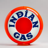 Indian "Bullseye" 13.5" Gas Pump Globe with Orange Plastic Body