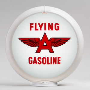 Flying A (White) 13.5" Gas Pump Globe with White Plastic Body