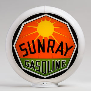 Sunray 13.5" Gas Pump Globe with White Plastic Body