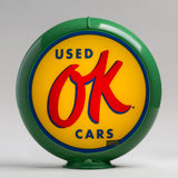 OK Used Cars 13.5" Gas Pump Globe with Green Plastic Body