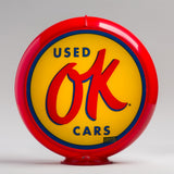OK Used Cars 13.5" Gas Pump Globe with Red Plastic Body