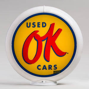 OK Used Cars 13.5" Gas Pump Globe with White Plastic Body