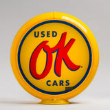 OK Used Cars 13.5" Gas Pump Globe with Yellow Plastic Body