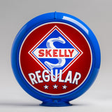 Skelly Regular 13.5" Gas Pump Globe with Light Blue Plastic Body
