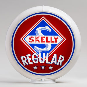 Skelly Regular 13.5" Gas Pump Globe with White Plastic Body
