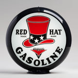 Red Hat Gasoline 13.5" Gas Pump Globe with Black Plastic Body