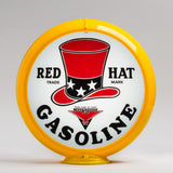 Red Hat Gasoline 13.5" Gas Pump Globe with Yellow Plastic Body
