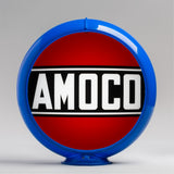 Amoco 13.5" Gas Pump Globe with Light Blue Plastic Body