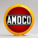 Amoco 13.5" Gas Pump Globe with Yellow Plastic Body