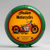 Indian M.C. (Motorcycle) 13.5" Gas Pump Globe with Green Plastic Body