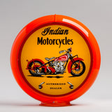 Indian M.C. (Motorcycle) 13.5" Gas Pump Globe with Orange Plastic Body