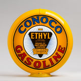 Conoco Ethyl 13.5" Gas Pump Globe with Yellow Plastic Body