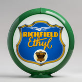 Richfield Ethyl 13.5" Gas Pump Globe with Green Plastic Body