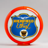Richfield Ethyl 13.5" Gas Pump Globe with Orange Plastic Body