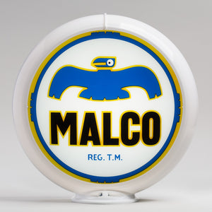 Malco (Thunderbird) 13.5" Gas Pump Globe with White Plastic Body